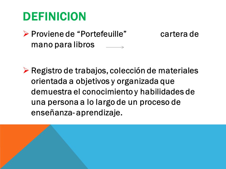 DEFINICION Proviene de Portefeuille cartera de mano para libros