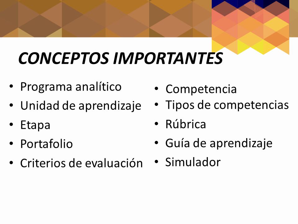 CONCEPTOS IMPORTANTES