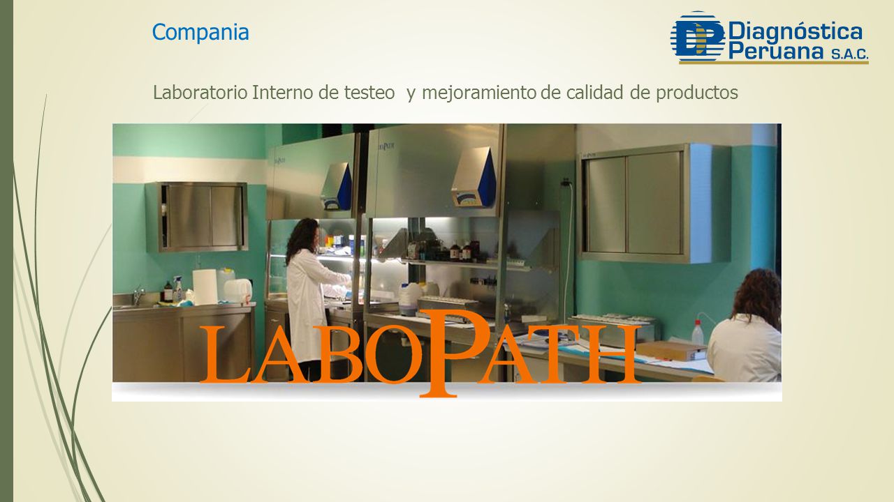 Compania Laboratorio Interno de testeo y mejoramiento de calidad de productos