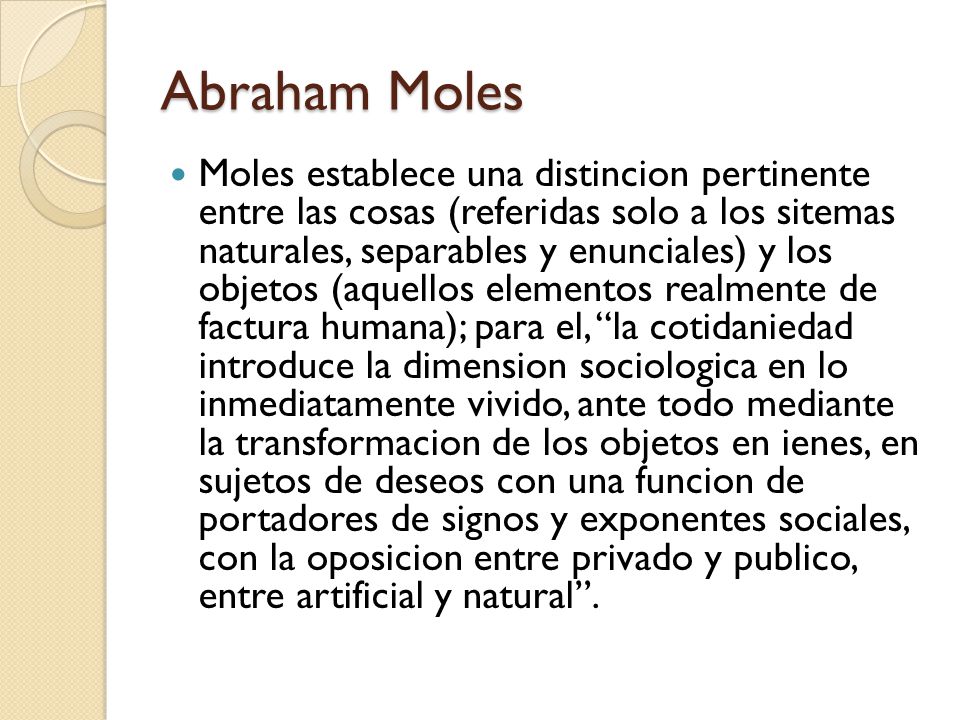 Teoría de los objetos Abraham Moles Andre Ricard Bernad Lobach - ppt  descargar