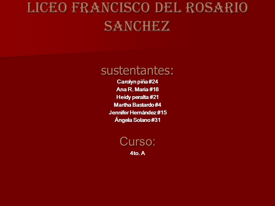 LICEO FRANCISCO DEL ROSARIO SANCHEZ