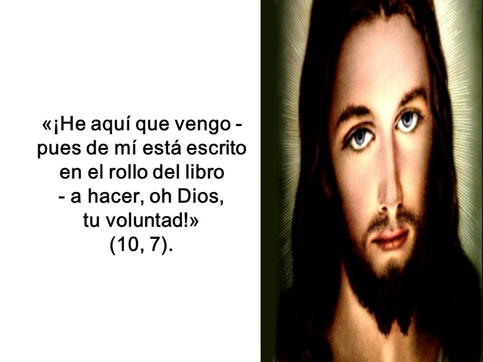 «¡He aquí que vengo - pues de mí está escrito en el rollo del libro