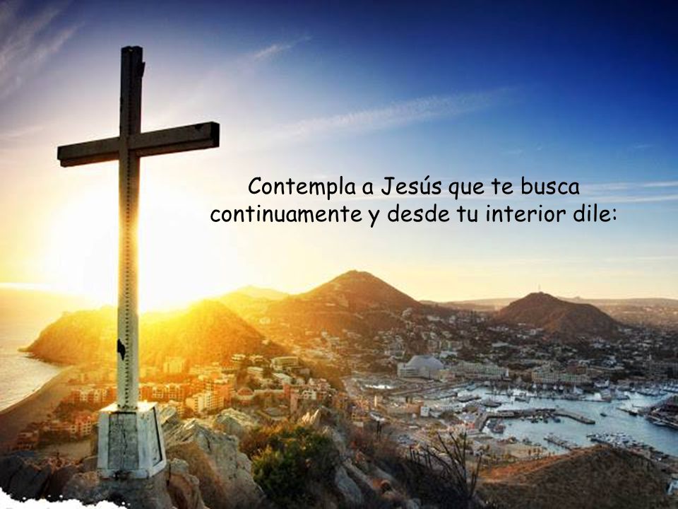 Contempla a Jesús que te busca continuamente y desde tu interior dile: