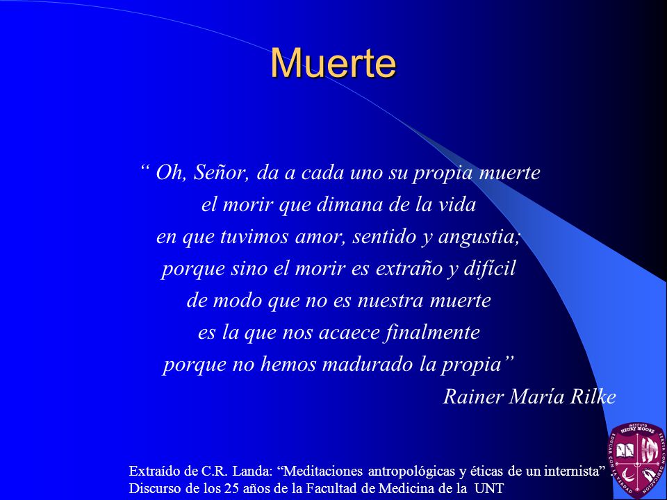 Muerte Oh, Señor, da a cada uno su propia muerte