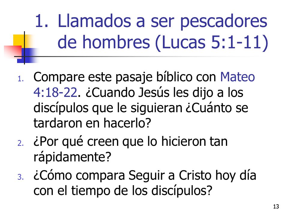 Llamados a ser pescadores de hombres (Lucas 5:1-11)