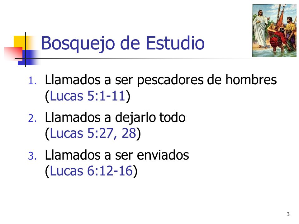 Bosquejo de Estudio Llamados a ser pescadores de hombres (Lucas 5:1-11) Llamados a dejarlo todo (Lucas 5:27, 28)