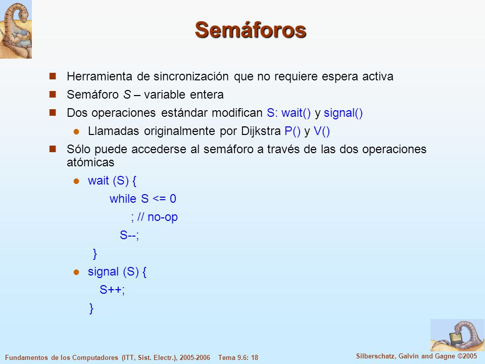 Semáforos Herramienta de sincronización que no requiere espera activa