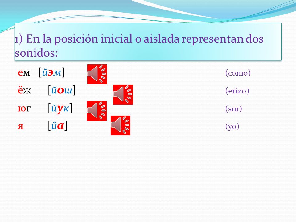 1) En la posición inicial o aislada representan dos sonidos: