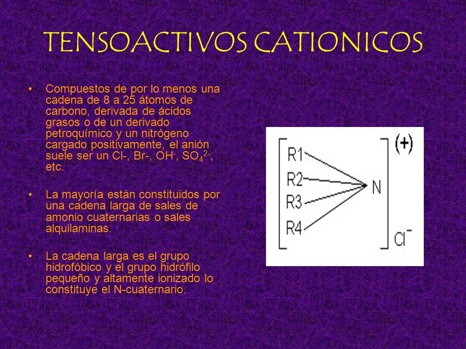 TENSOACTIVOS CATIONICOS