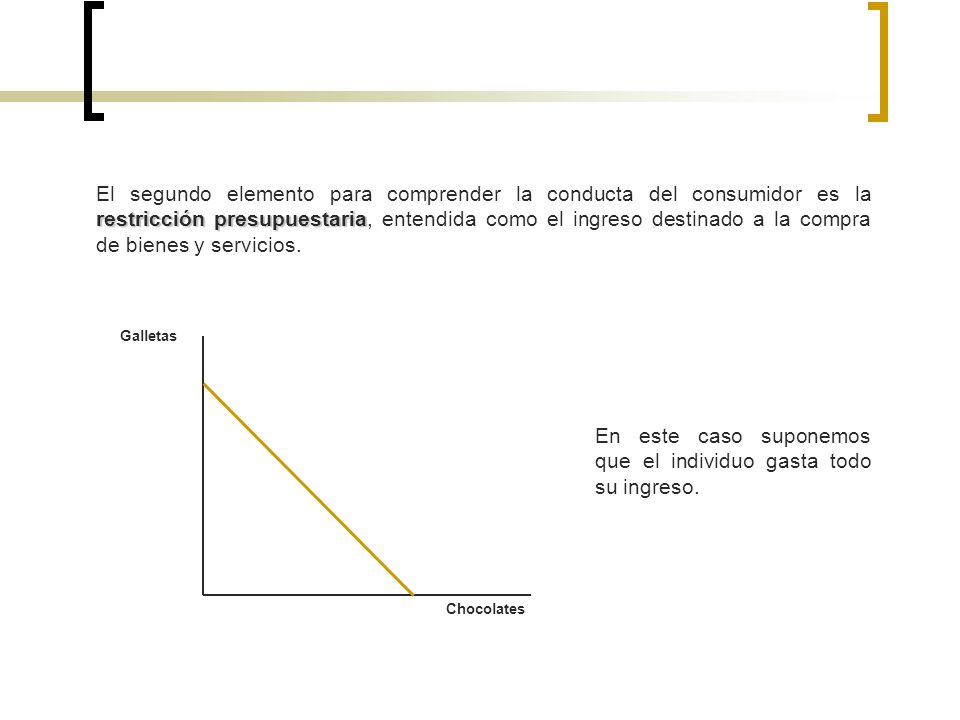 En este caso suponemos que el individuo gasta todo su ingreso.