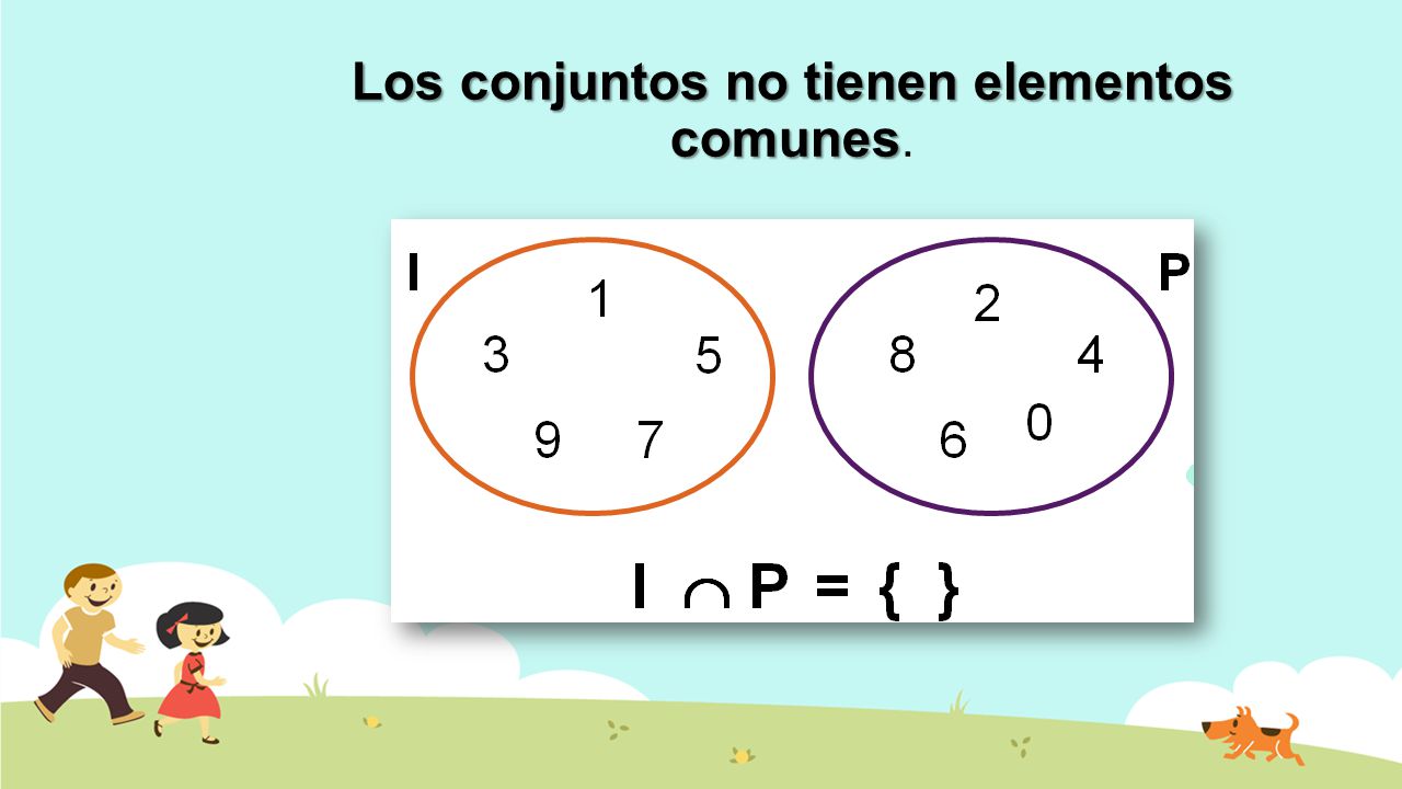 Los conjuntos no tienen elementos comunes.