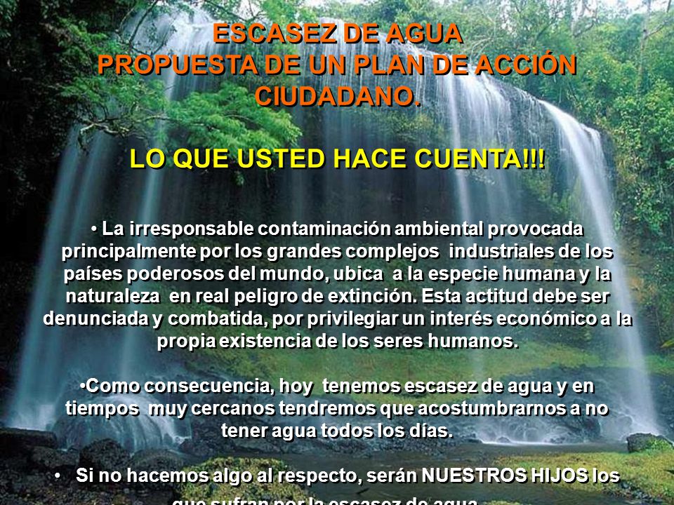 PROPUESTA DE UN PLAN DE ACCIÓN LO QUE USTED HACE CUENTA!!!