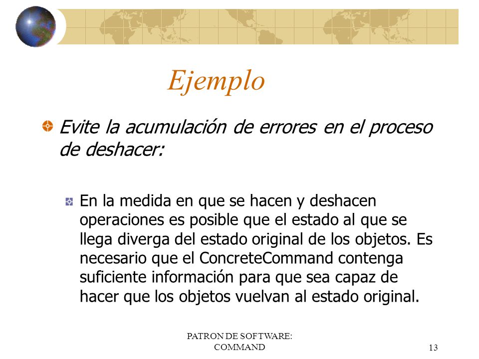 PATRON DE SOFTWARE: COMMAND