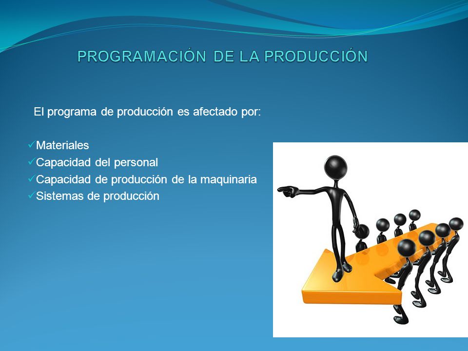 PROGRAMACIÓN DE LA PRODUCCIÓN