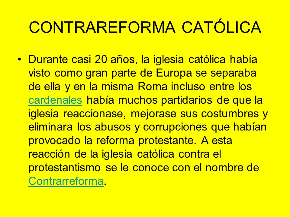 CONTRAREFORMA CATÓLICA