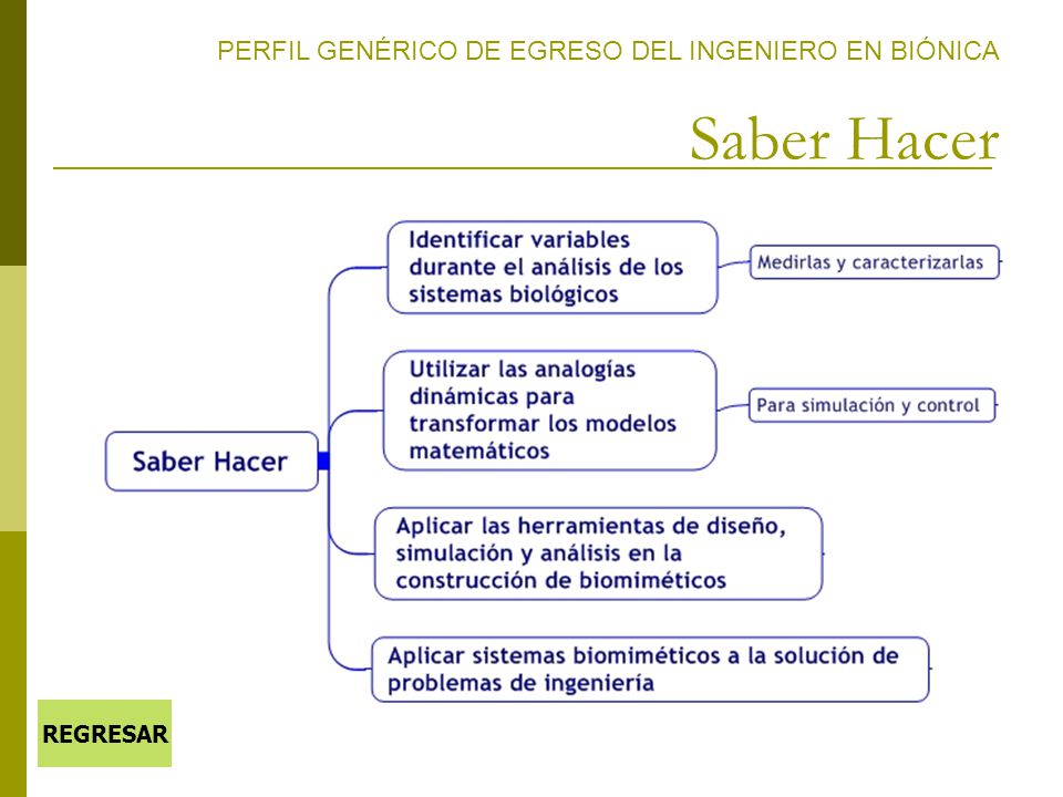 PERFIL GENÉRICO DE EGRESO DEL INGENIERO EN BIÓNICA Saber Hacer