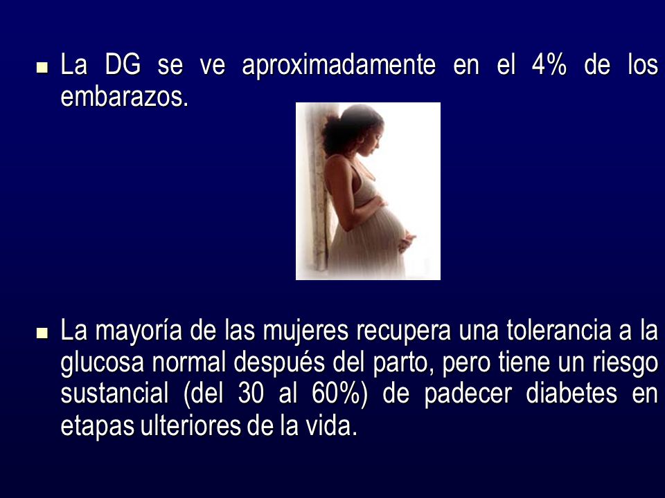 La DG se ve aproximadamente en el 4% de los embarazos.