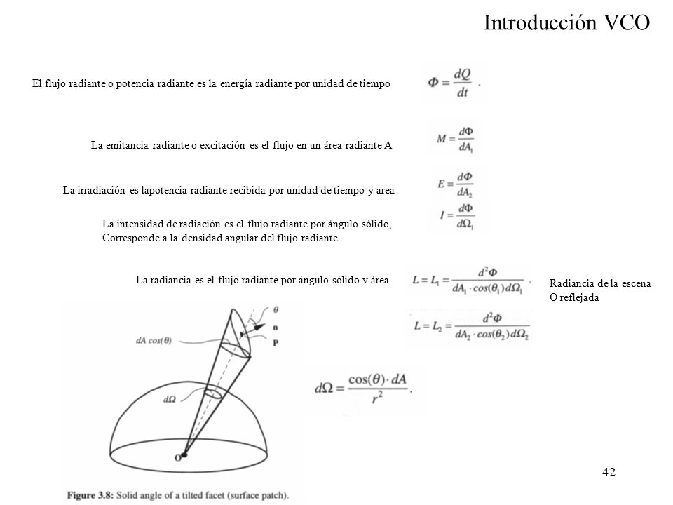 El flujo radiante o potencia radiante es la energía radiante por unidad de tiempo