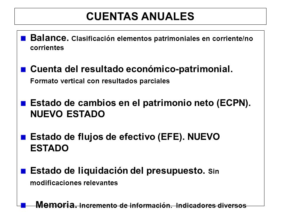 CUENTAS ANUALES Balance. Clasificación elementos patrimoniales en corriente/no corrientes.