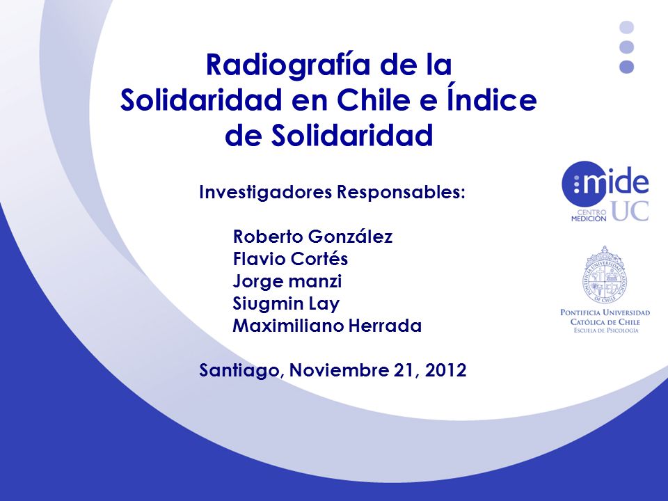 Radiografía de la Solidaridad en Chile e Índice de Solidaridad