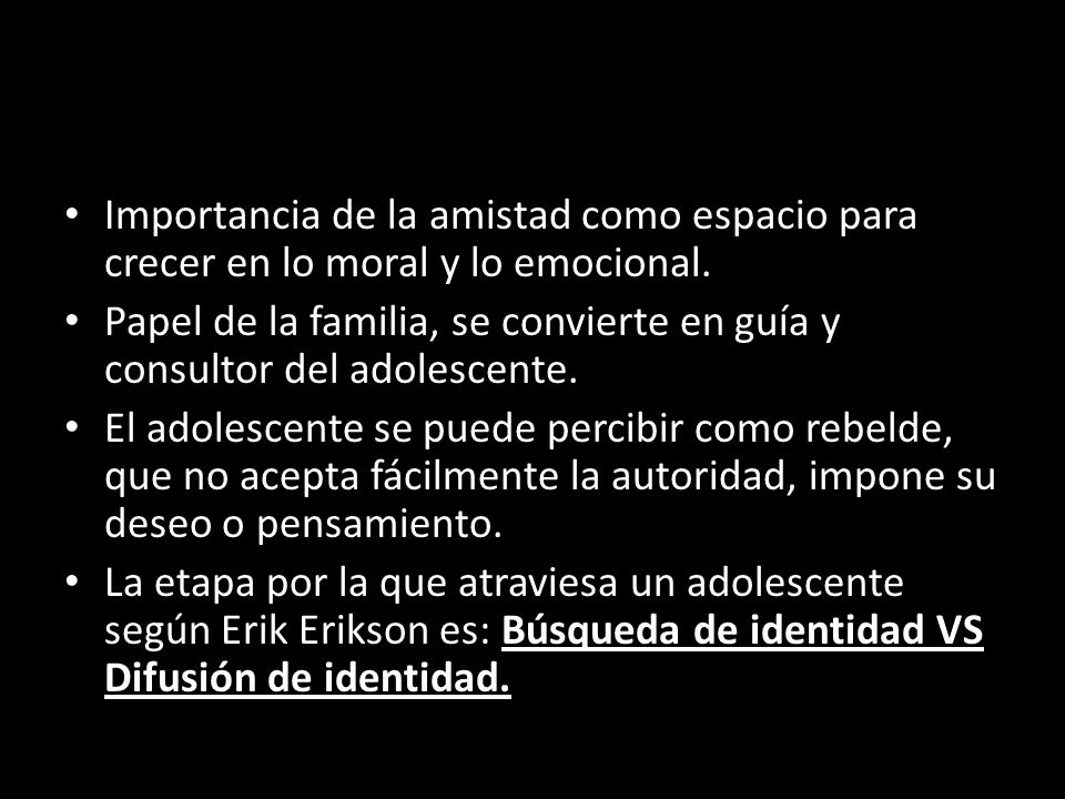 Importancia de la amistad como espacio para crecer en lo moral y lo emocional.
