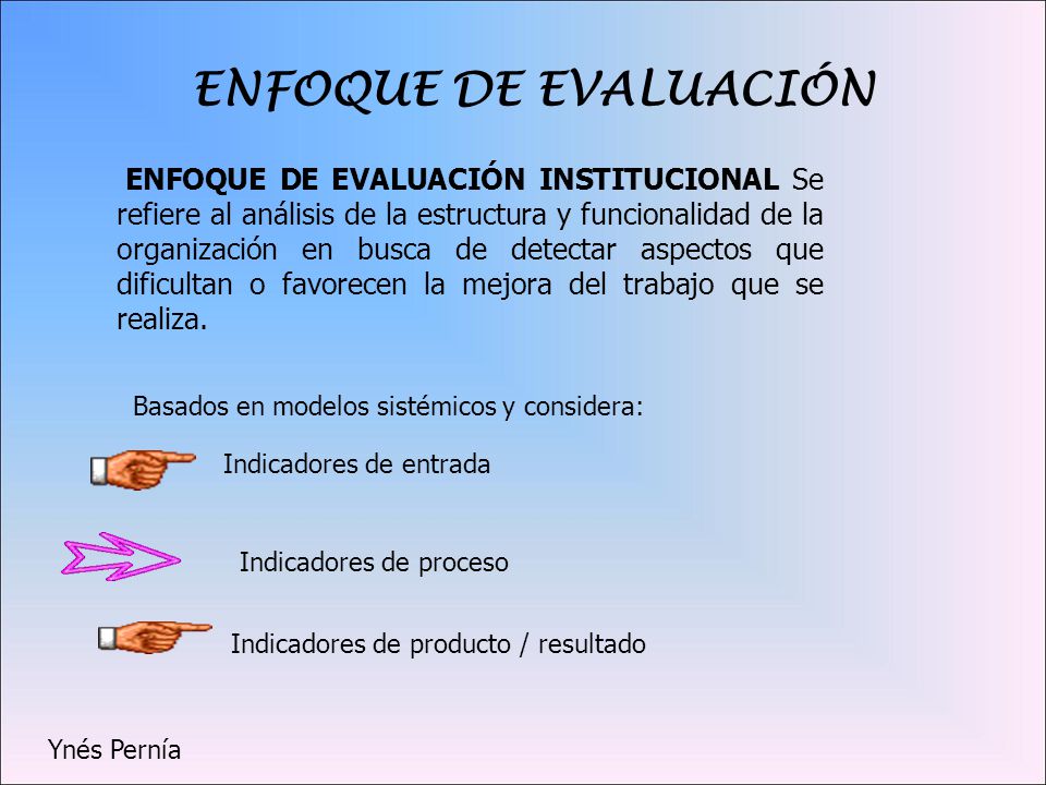 ENFOQUE DE EVALUACIÓN