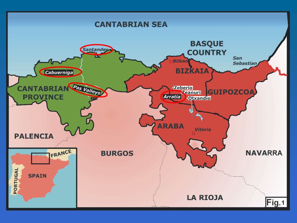 Como objeto de estudio, tenemos cuatro poblaciones del Norte de España, que son: