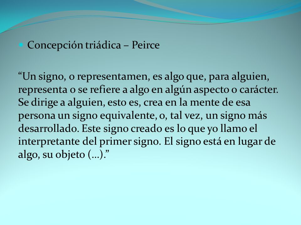 Concepción triádica – Peirce