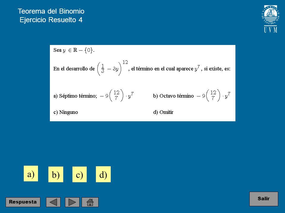Teorema del Binomio Ejercicio Resuelto 4