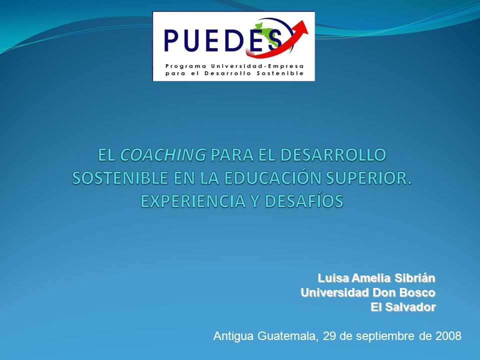 EL COACHING PARA EL DESARROLLO SOSTENIBLE EN LA EDUCACIÓN SUPERIOR