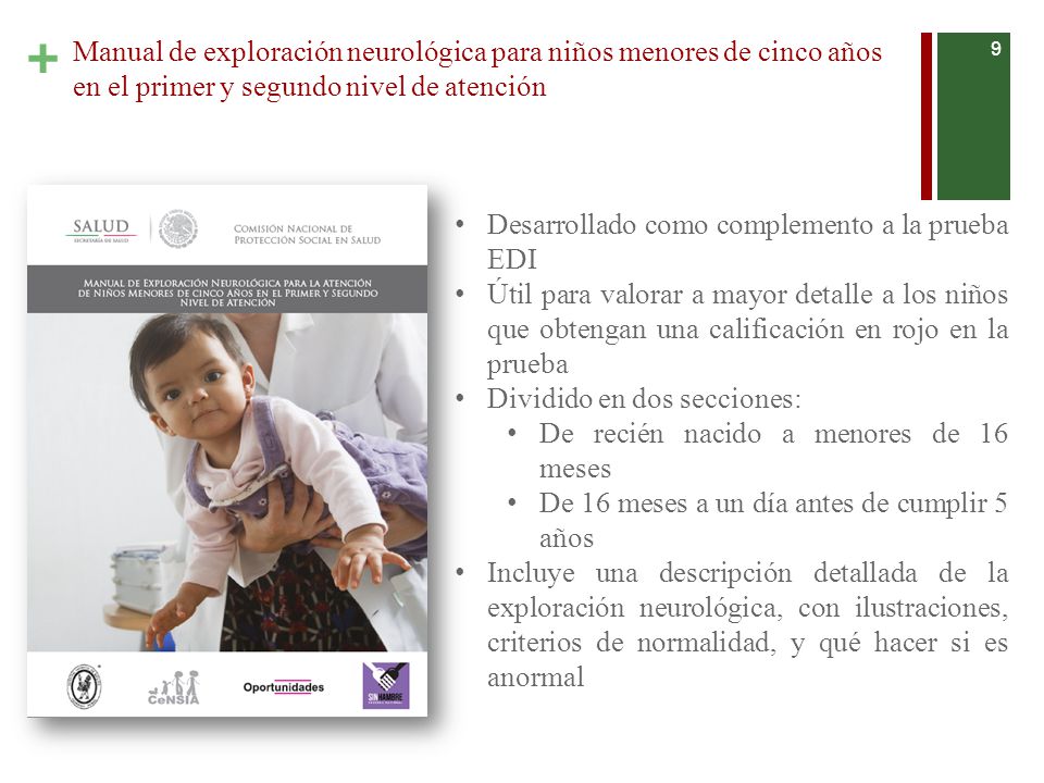 Manual de exploración neurológica para niños menores de cinco años en el primer y segundo nivel de atención