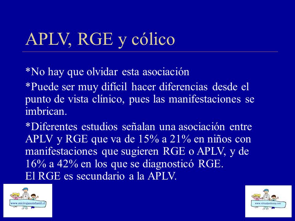 APLV, RGE y cólico *No hay que olvidar esta asociación