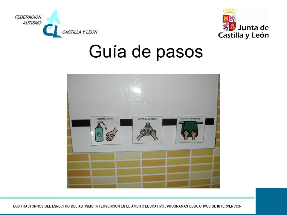 Guía de pasos LOS TRASTORNOS DEL ESPECTRO DEL AUTISMO: INTERVENCIÓN EN EL ÁMBITO EDUCATIVO .