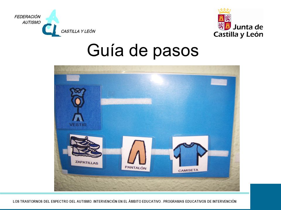 Guía de pasos LOS TRASTORNOS DEL ESPECTRO DEL AUTISMO: INTERVENCIÓN EN EL ÁMBITO EDUCATIVO .