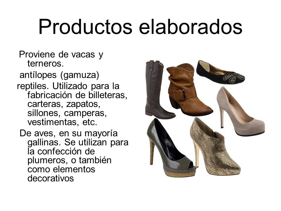 Productos elaborados antílopes (gamuza)