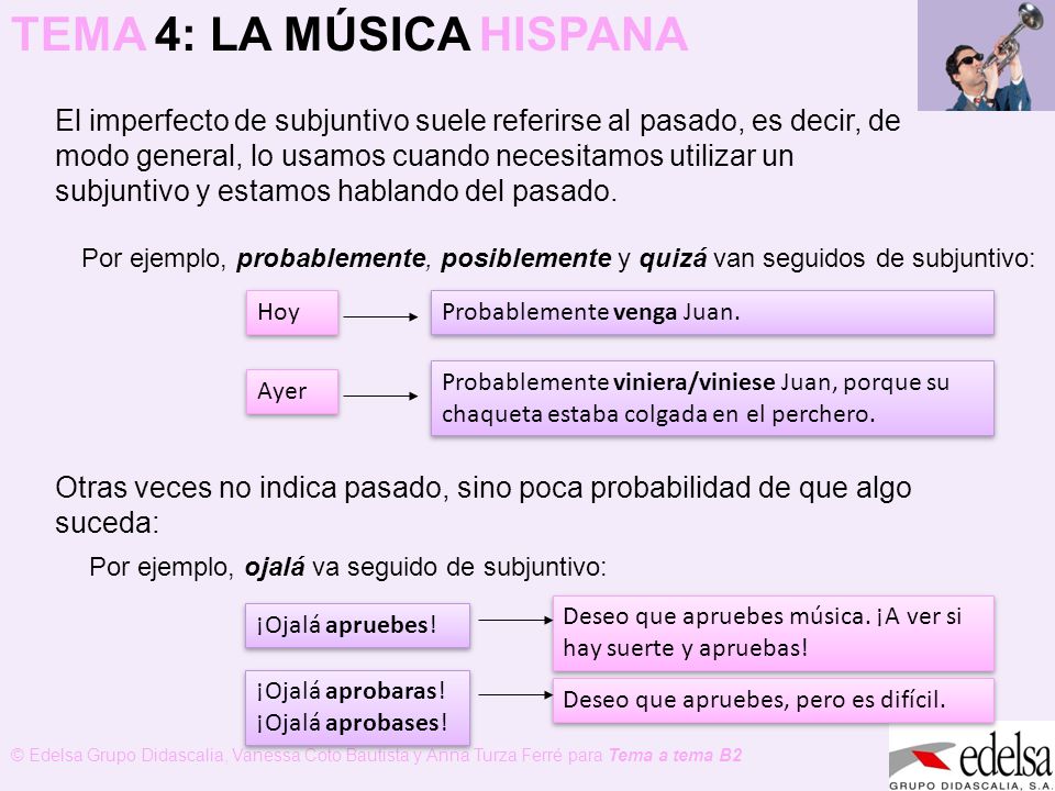 Otras veces no indica pasado, sino poca probabilidad de que algo