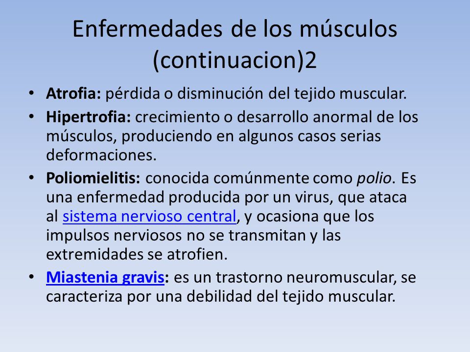 Enfermedades de los músculos (continuacion)2