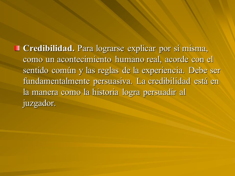 Credibilidad.