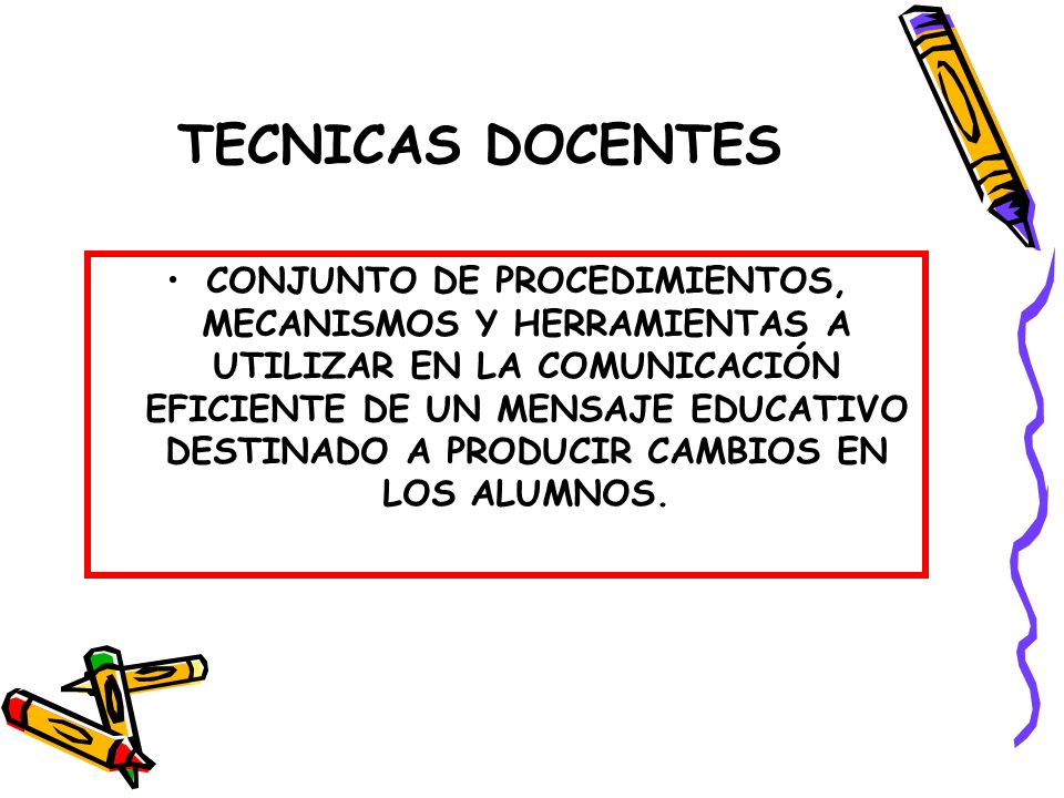 TECNICAS DOCENTES