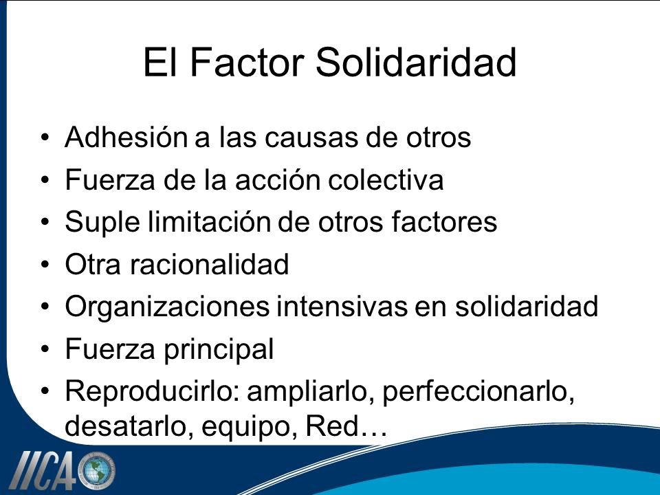 El Factor Solidaridad Adhesión a las causas de otros