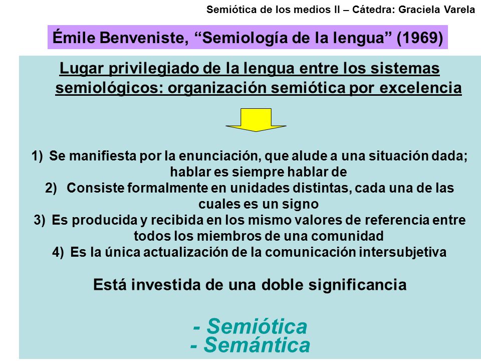 - Semiótica - Semántica