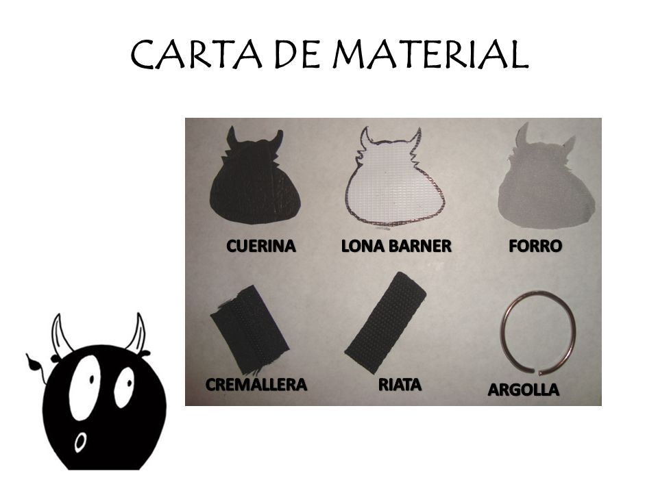 CARTA DE MATERIAL CUERINA LONA BARNER FORRO CREMALLERA RIATA ARGOLLA