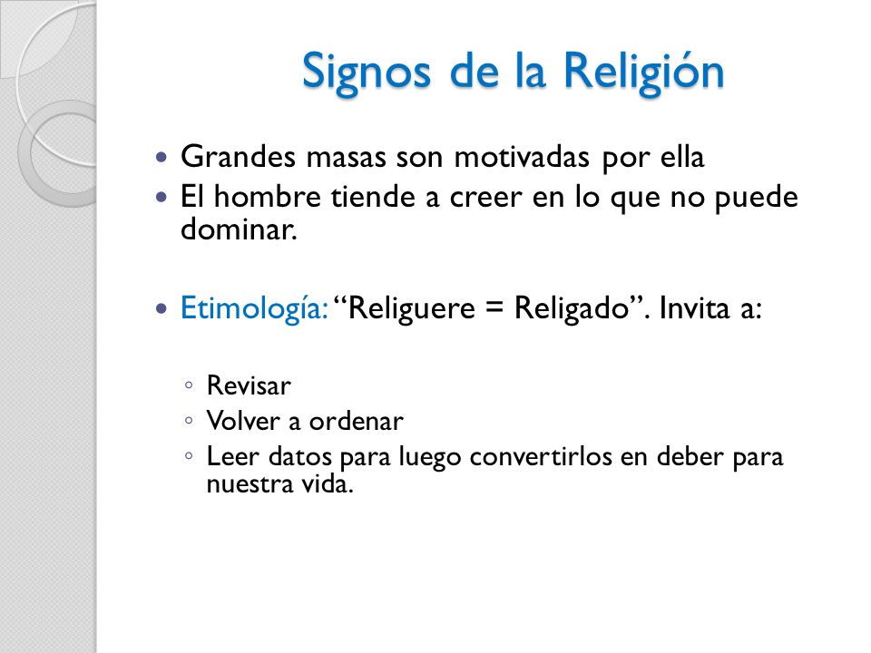 Signos de la Religión Grandes masas son motivadas por ella
