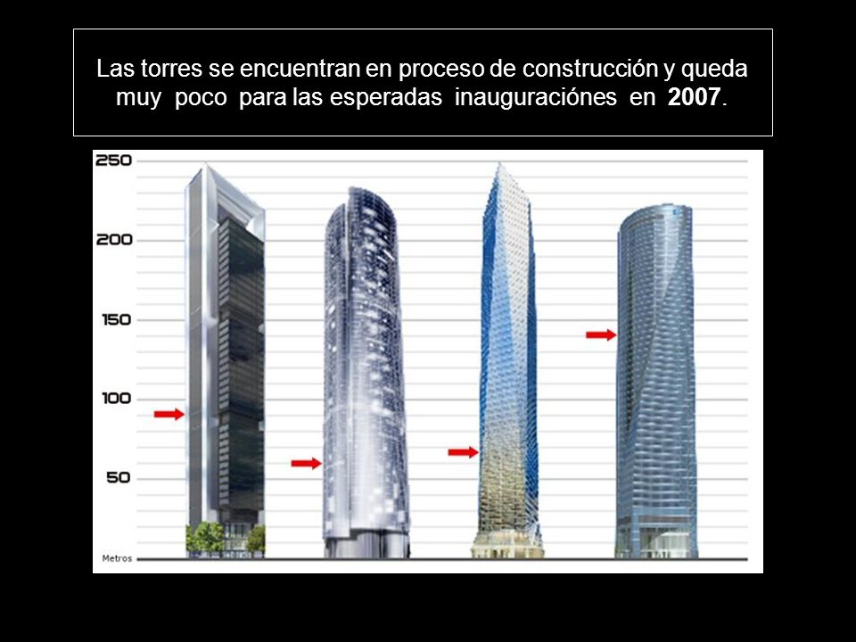 Las torres se encuentran en proceso de construcción y queda muy poco para las esperadas inauguraciónes en 2007.