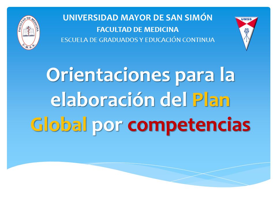 Orientaciones para la elaboración del Plan Global por competencias