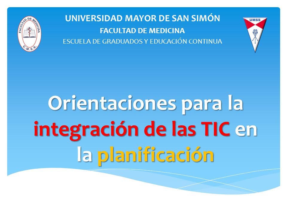 Orientaciones para la integración de las TIC en la planificación