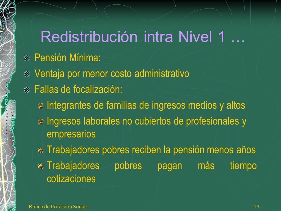 Redistribución intra Nivel 1 …