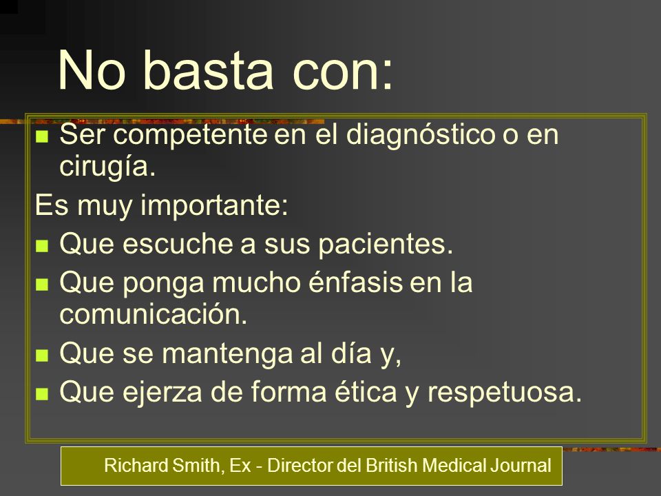 Richard Smith, Ex - Director del British Medical Journal