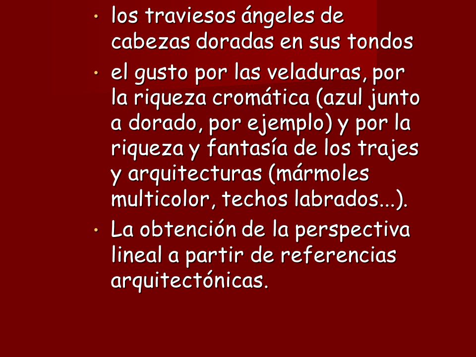 los traviesos ángeles de cabezas doradas en sus tondos