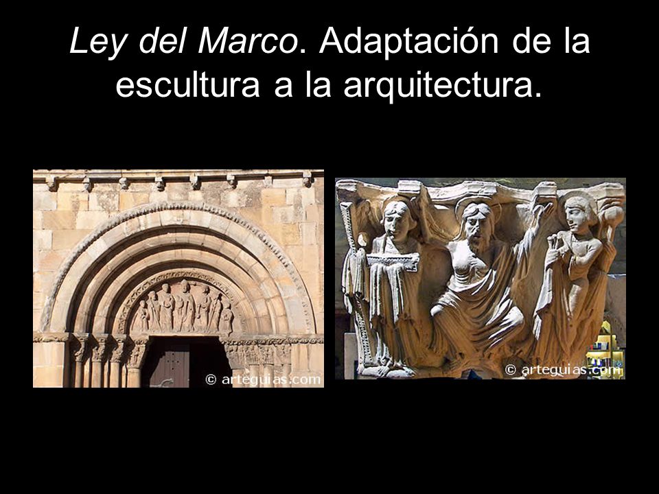 Ley del Marco. Adaptación de la escultura a la arquitectura.